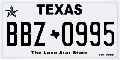 TX license plate BBZ0995