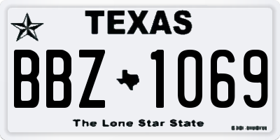 TX license plate BBZ1069