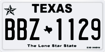 TX license plate BBZ1129