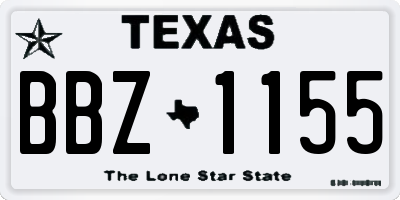 TX license plate BBZ1155