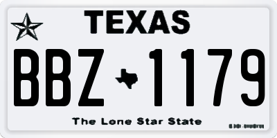 TX license plate BBZ1179