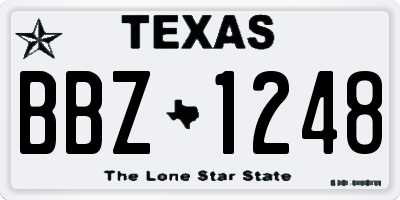 TX license plate BBZ1248