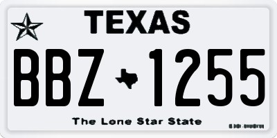 TX license plate BBZ1255