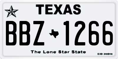 TX license plate BBZ1266