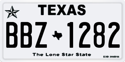 TX license plate BBZ1282
