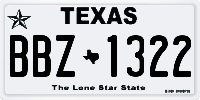 TX license plate BBZ1322