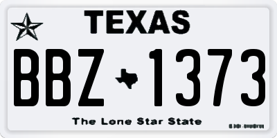 TX license plate BBZ1373