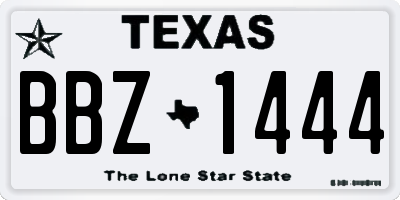 TX license plate BBZ1444