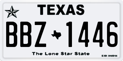TX license plate BBZ1446
