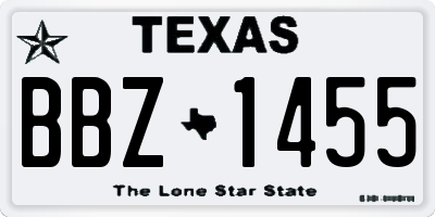 TX license plate BBZ1455