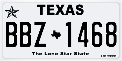 TX license plate BBZ1468