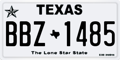 TX license plate BBZ1485