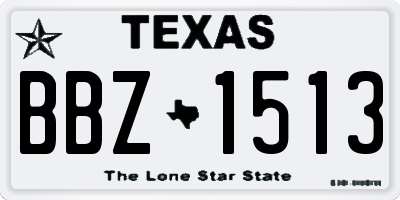TX license plate BBZ1513
