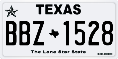 TX license plate BBZ1528