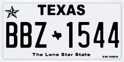 TX license plate BBZ1544