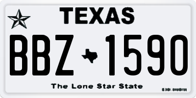 TX license plate BBZ1590