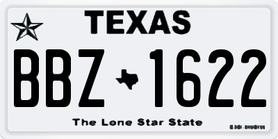 TX license plate BBZ1622