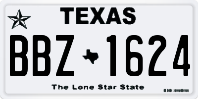 TX license plate BBZ1624