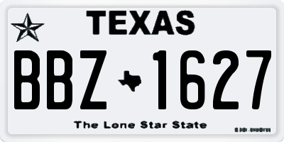TX license plate BBZ1627