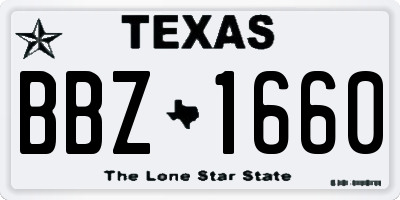 TX license plate BBZ1660