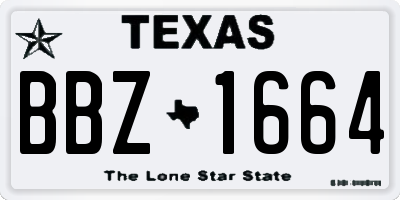 TX license plate BBZ1664