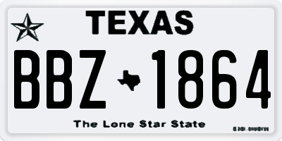 TX license plate BBZ1864
