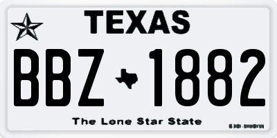 TX license plate BBZ1882