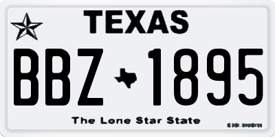 TX license plate BBZ1895