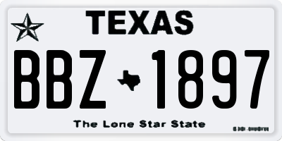 TX license plate BBZ1897