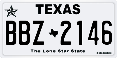 TX license plate BBZ2146