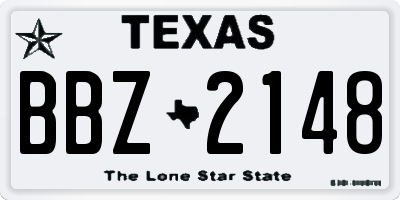 TX license plate BBZ2148