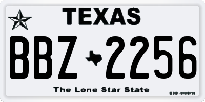 TX license plate BBZ2256