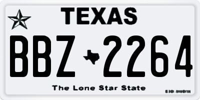 TX license plate BBZ2264