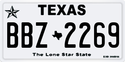 TX license plate BBZ2269