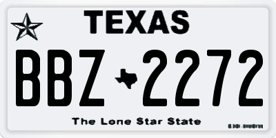TX license plate BBZ2272