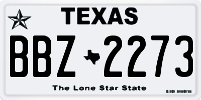 TX license plate BBZ2273