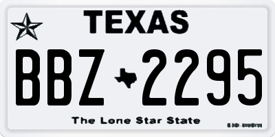 TX license plate BBZ2295