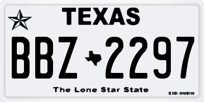 TX license plate BBZ2297