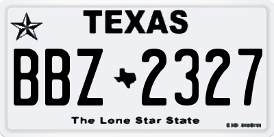 TX license plate BBZ2327