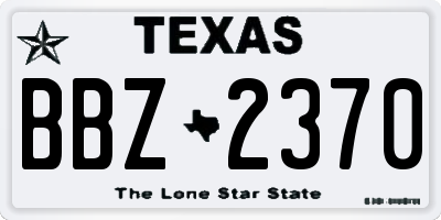 TX license plate BBZ2370