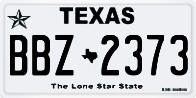 TX license plate BBZ2373