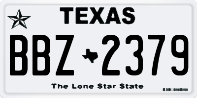TX license plate BBZ2379