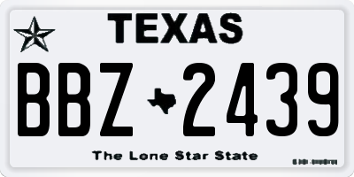TX license plate BBZ2439