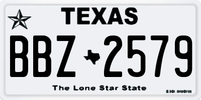 TX license plate BBZ2579