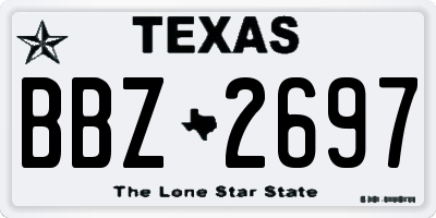 TX license plate BBZ2697