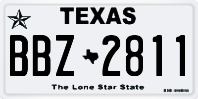 TX license plate BBZ2811
