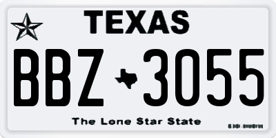 TX license plate BBZ3055