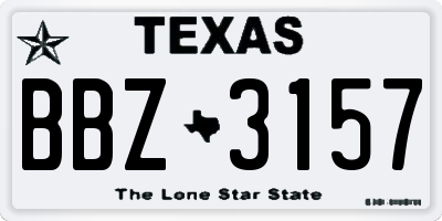 TX license plate BBZ3157