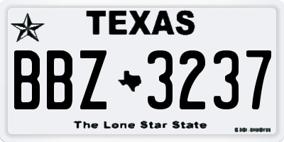 TX license plate BBZ3237