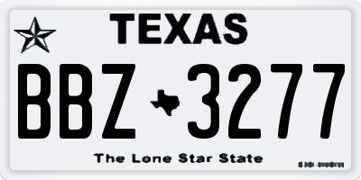 TX license plate BBZ3277